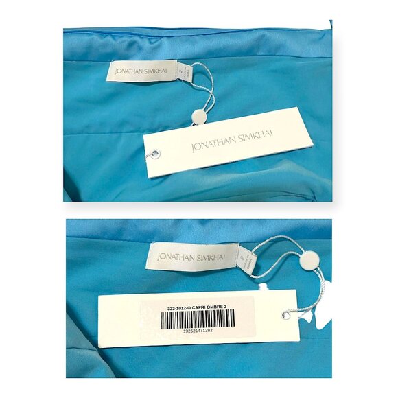 Jonathan Simkhai Annita Halter Dress Capri Blue Size 2 NWT - Picture 5 of 16